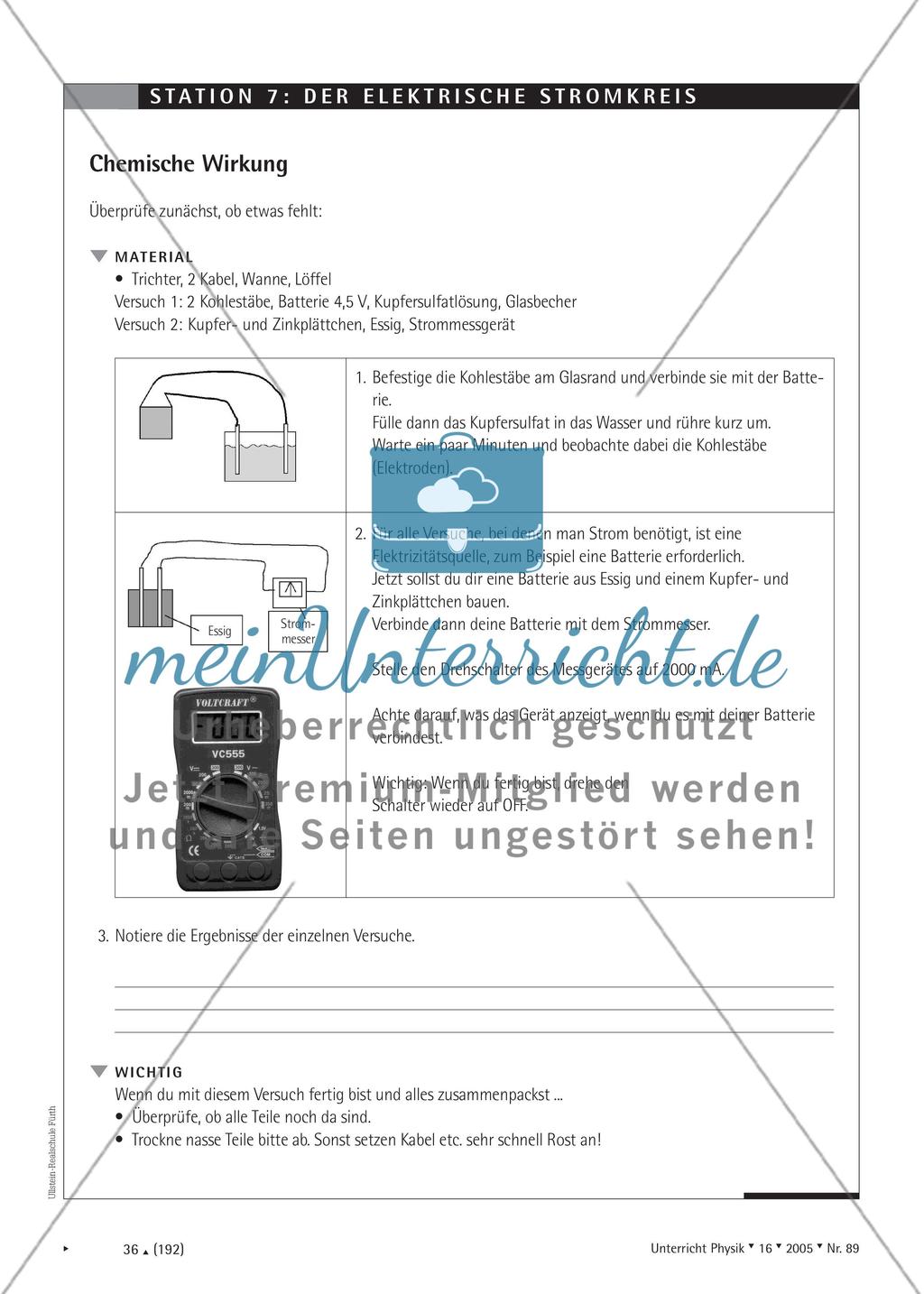 Lernen an Stationen zum elektrischen Stromkreis Preview 10