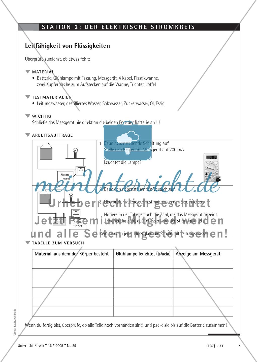 Lernen an Stationen zum elektrischen Stromkreis Preview 5