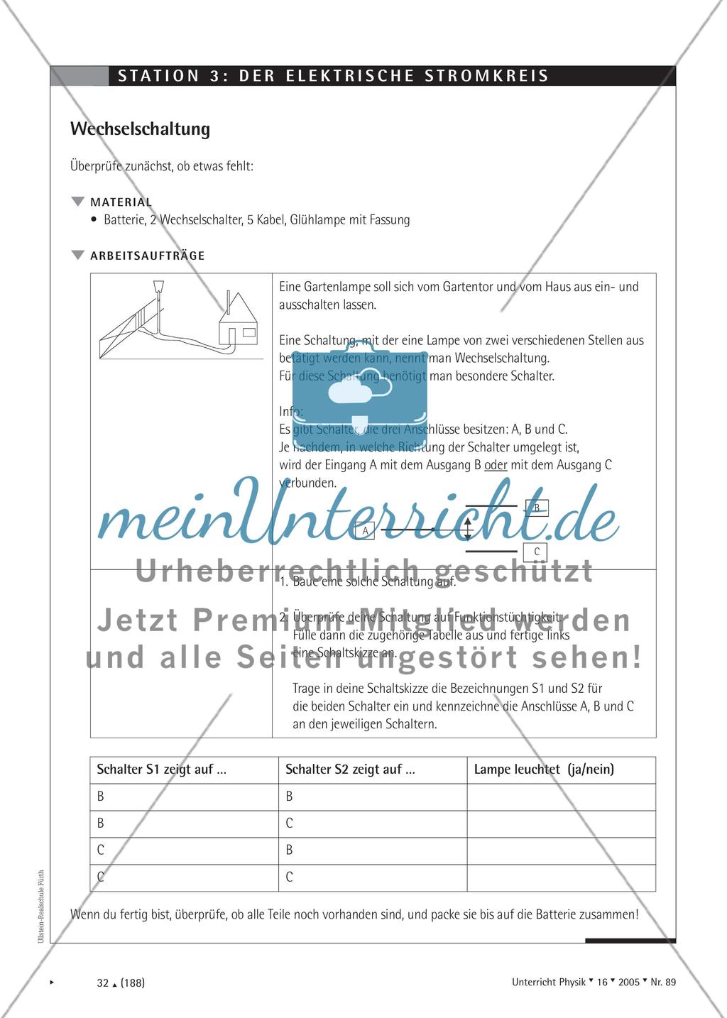 Lernen an Stationen zum elektrischen Stromkreis Preview 6