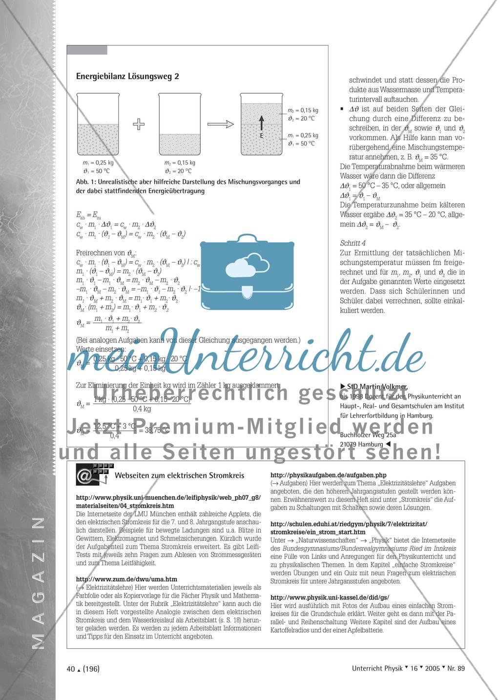 Verschiedene Lösungswege bei der Berechnung der Mischungstemperatur Preview 3