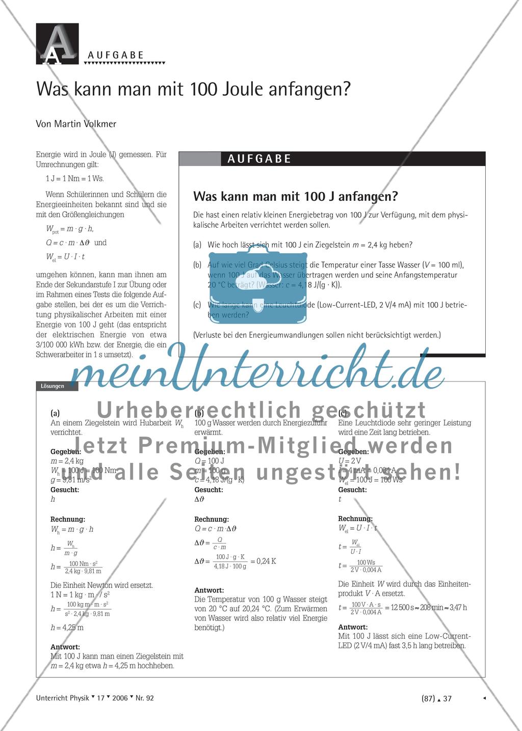 Was kann man mit 100 Joule anfangen? Preview 1
