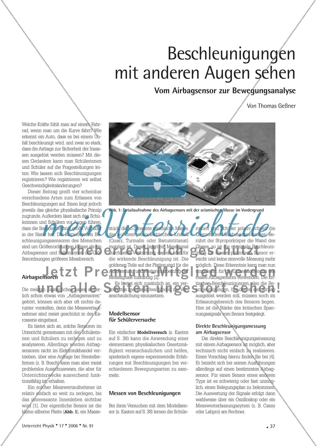 Beschleunigungen mit anderen Augen sehen - Vom Airbagsensor zur Bewegungsanalyse Preview 1