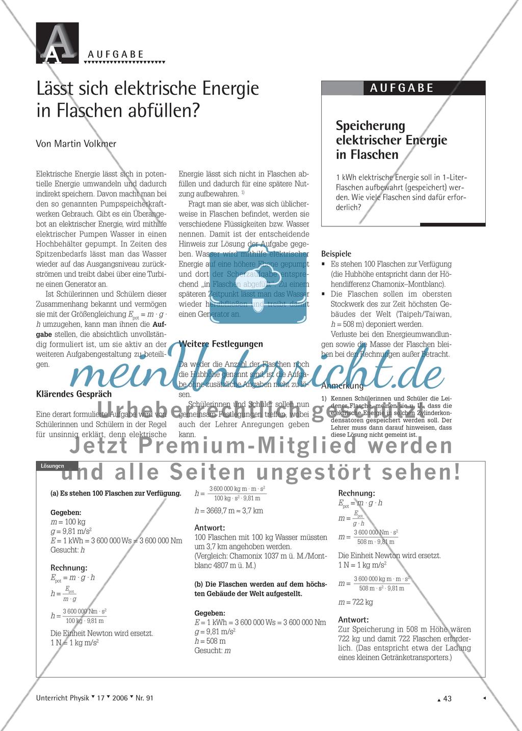 Lässt sich elektrische Energie in Flaschen abfüllen? Preview 1