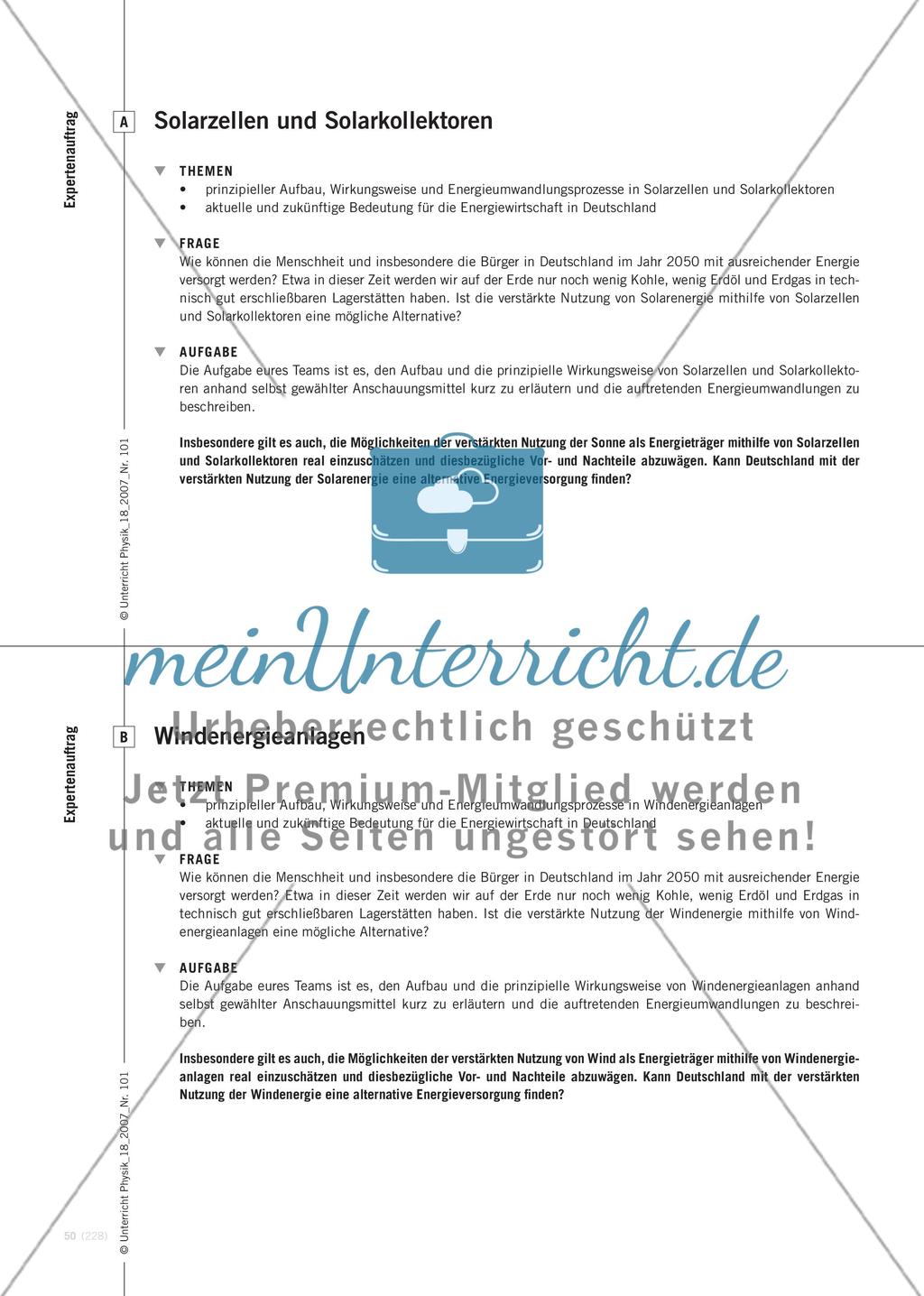 Gruppenpuzzle zum Thema Regenerative Energieträger Preview 6