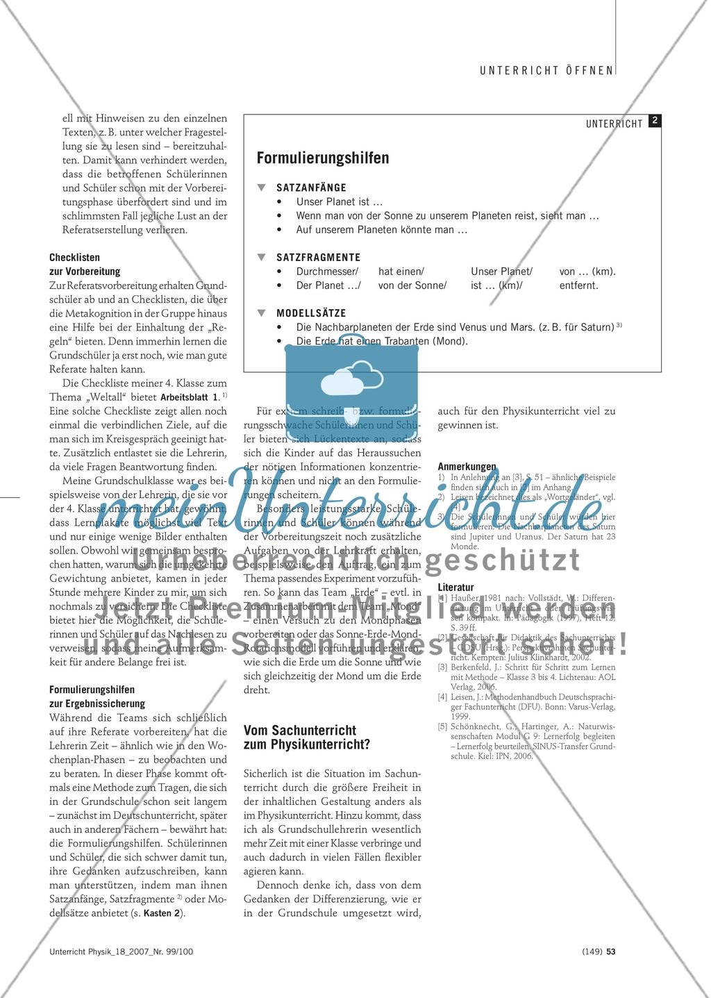 Anregungen aus der Grundschule - Differenzierung im Sachunterricht Preview 4