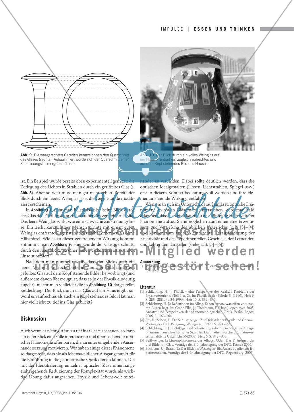 Ein tiefer Blick ins Glas - Alltagsphänomene als Zugang zur geometrischen Optik Preview 4