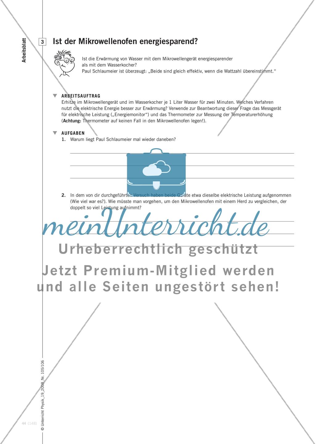 Wie funktioniert die Mikrowelle? - Untersuchungen am Mikrowellenofen im Physikunterricht der Sekundarstufe I Preview 11