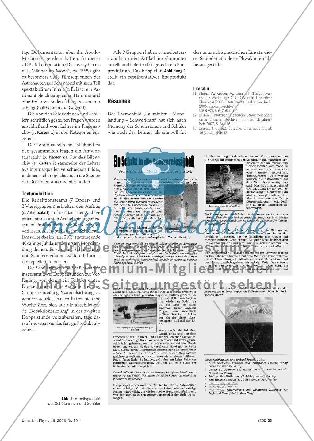 Menschen auf dem Mond - Mit Archiven attraktive Texte schreiben: Beispiel „Apollo-Mondmissionen“ Preview 6