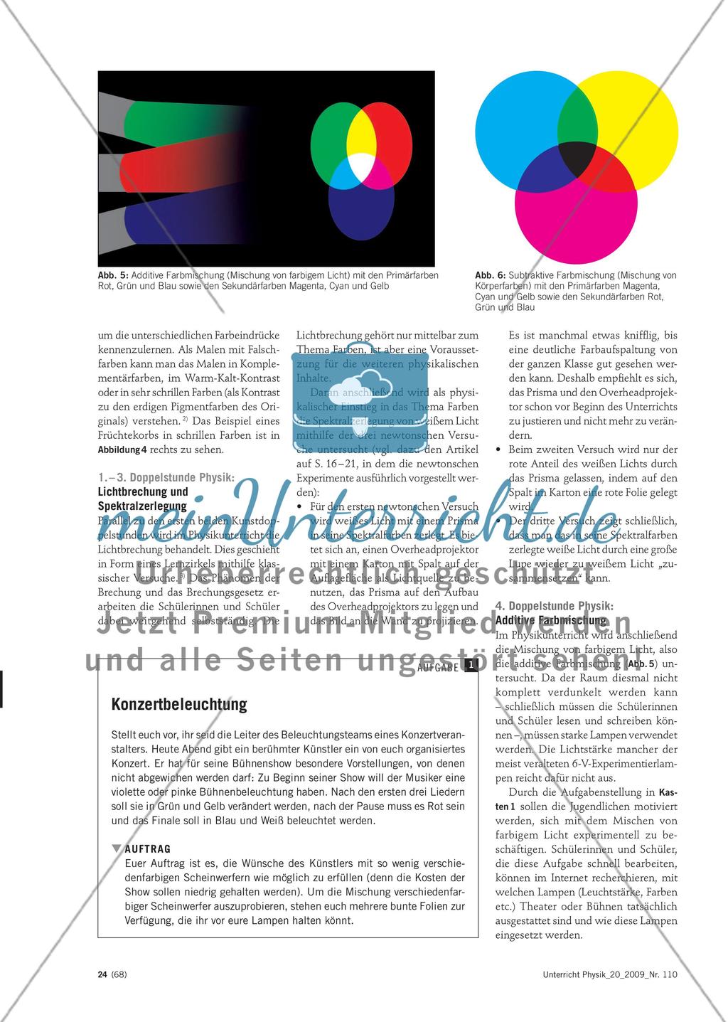 Farberlebnisse - Eine fächerverbindende Unterrichtseinheit zwischen Physik und Kunst in der Sekundarstufe I Preview 3