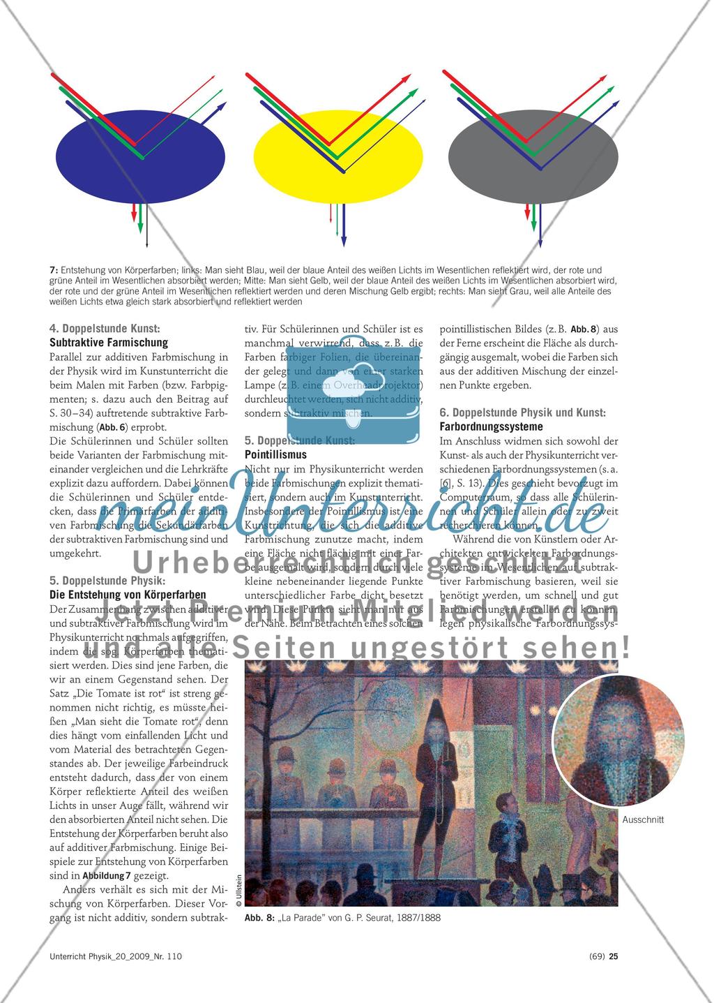 Farberlebnisse - Eine fächerverbindende Unterrichtseinheit zwischen Physik und Kunst in der Sekundarstufe I Preview 4