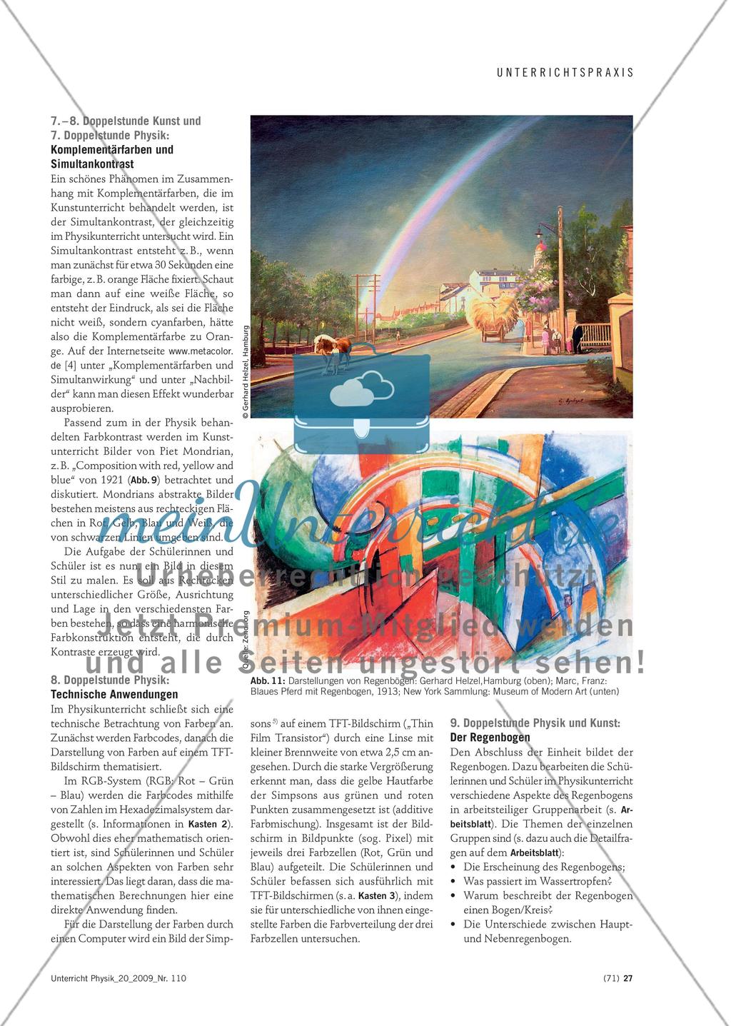 Farberlebnisse - Eine fächerverbindende Unterrichtseinheit zwischen Physik und Kunst in der Sekundarstufe I Preview 6