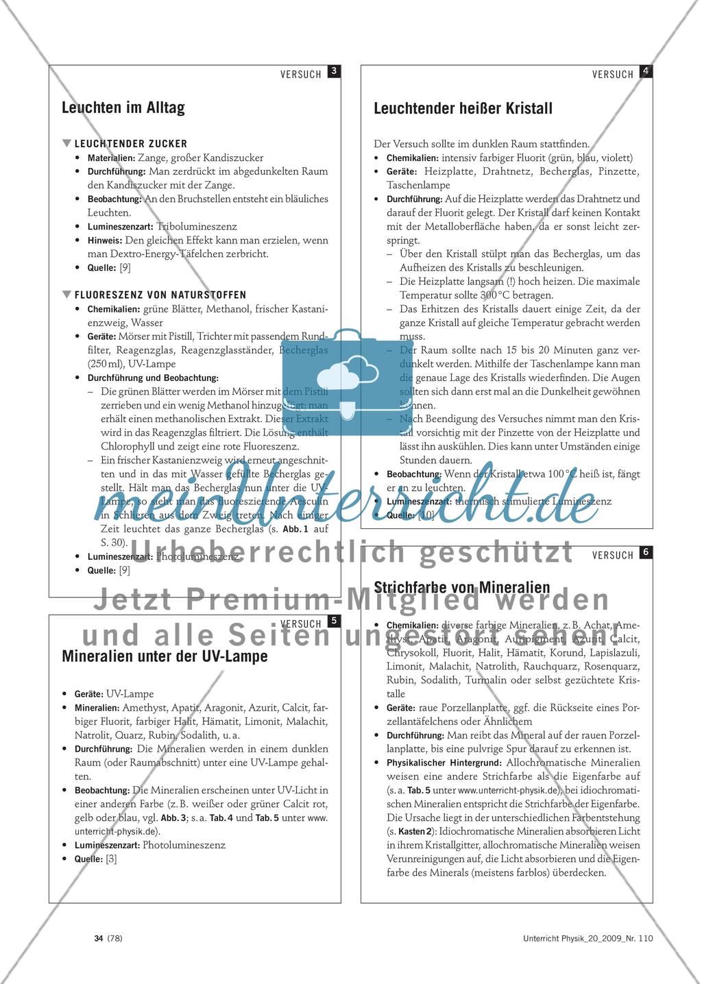 Leuchtende und bunte Steine - Licht und Farbe am Beispiel von Mineralien im Rahmen einer fachübergreifenden Unterrichtseinheit Preview 5