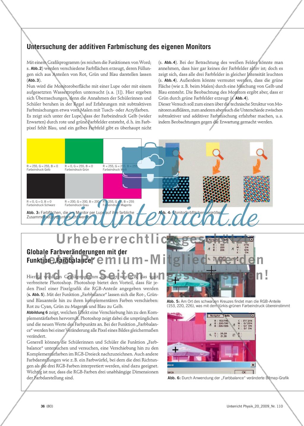 Farben mischen am Computer - Sachinformationen und Experimentiervorschläge Preview 2