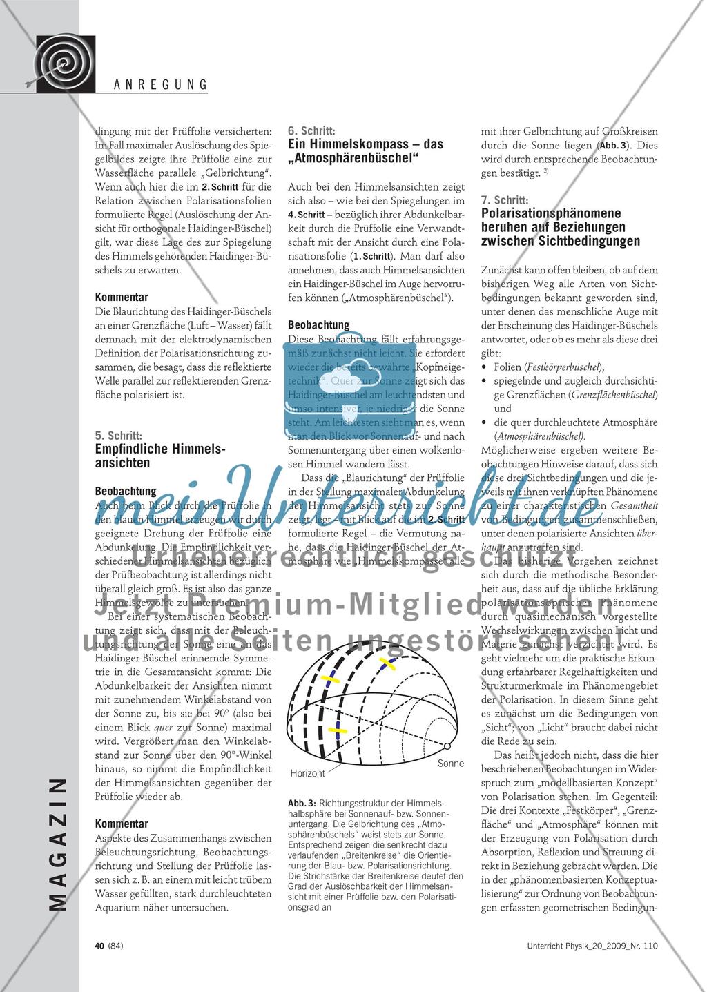 Eins aufs andere beziehen ... - Ein phänomenologischer Zugang zur optischen Polarisation in zehn Schritten Preview 3