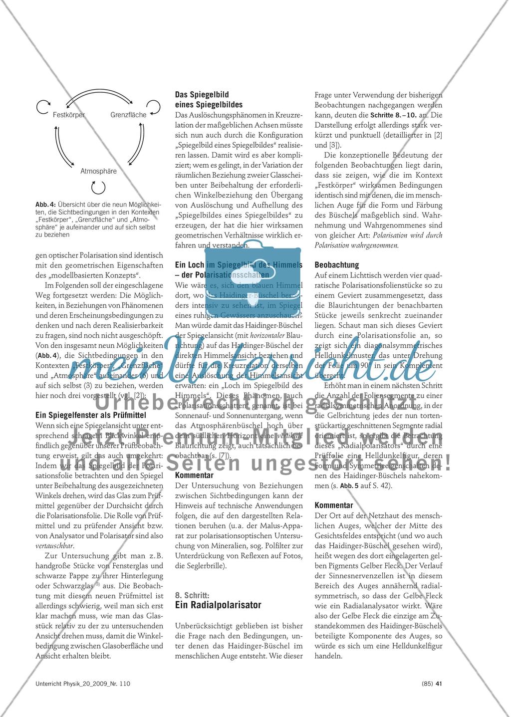 Eins aufs andere beziehen ... - Ein phänomenologischer Zugang zur optischen Polarisation in zehn Schritten Preview 4