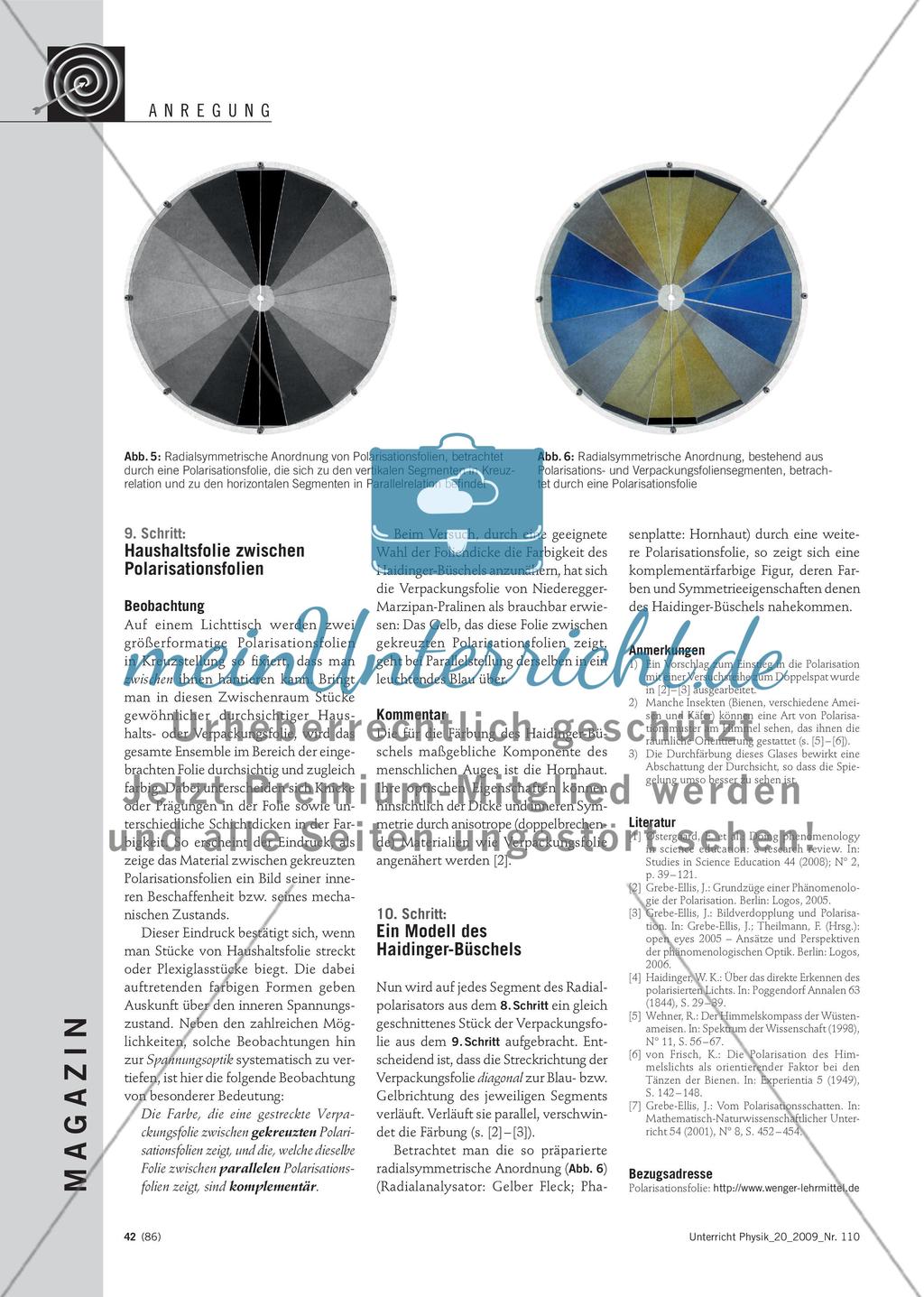 Eins aufs andere beziehen ... - Ein phänomenologischer Zugang zur optischen Polarisation in zehn Schritten Preview 5