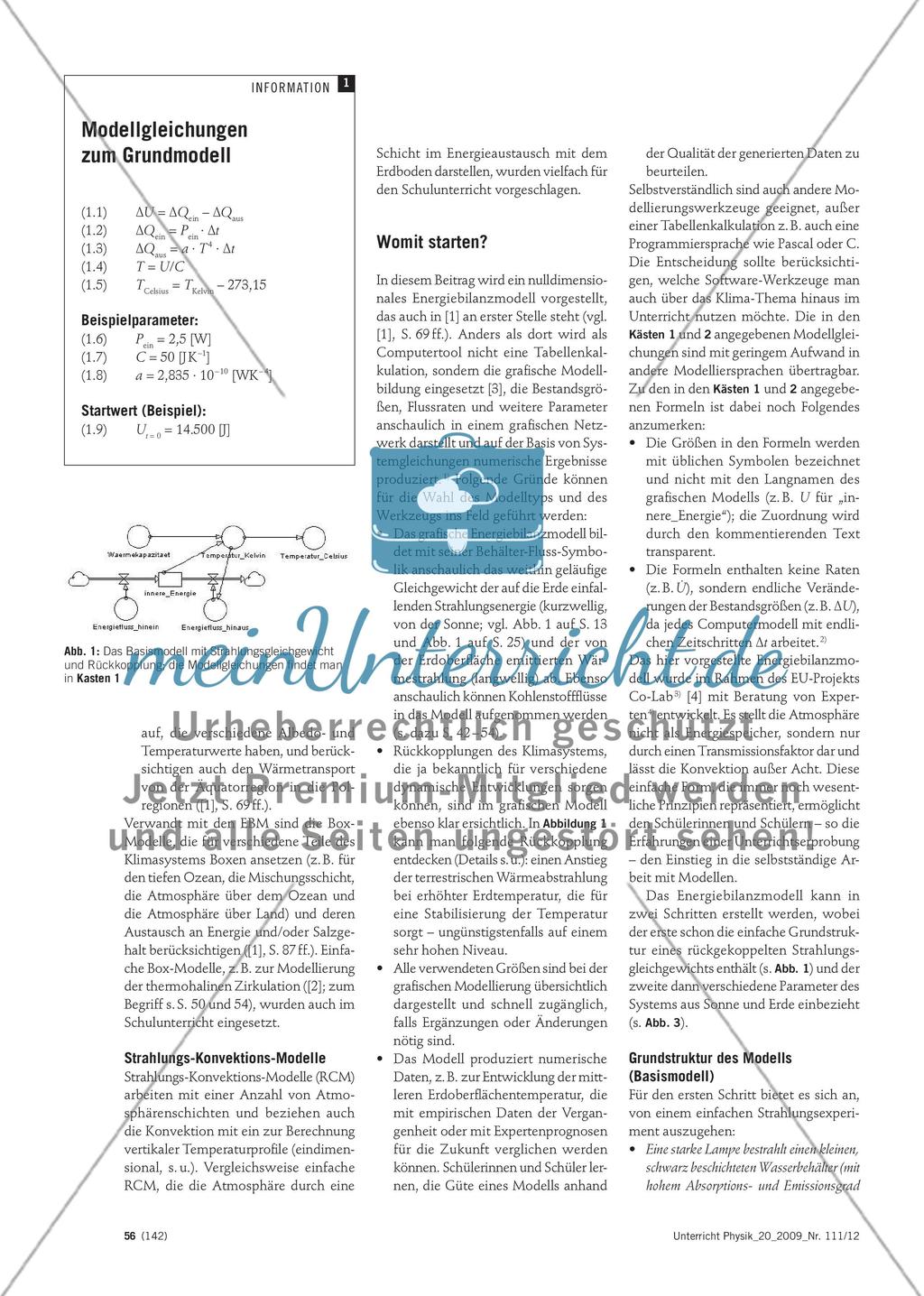 Das Klima modellieren – (k)ein Thema für den Unterricht? Preview 2