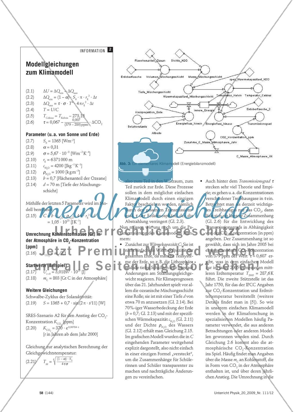 Das Klima modellieren – (k)ein Thema für den Unterricht? Preview 4