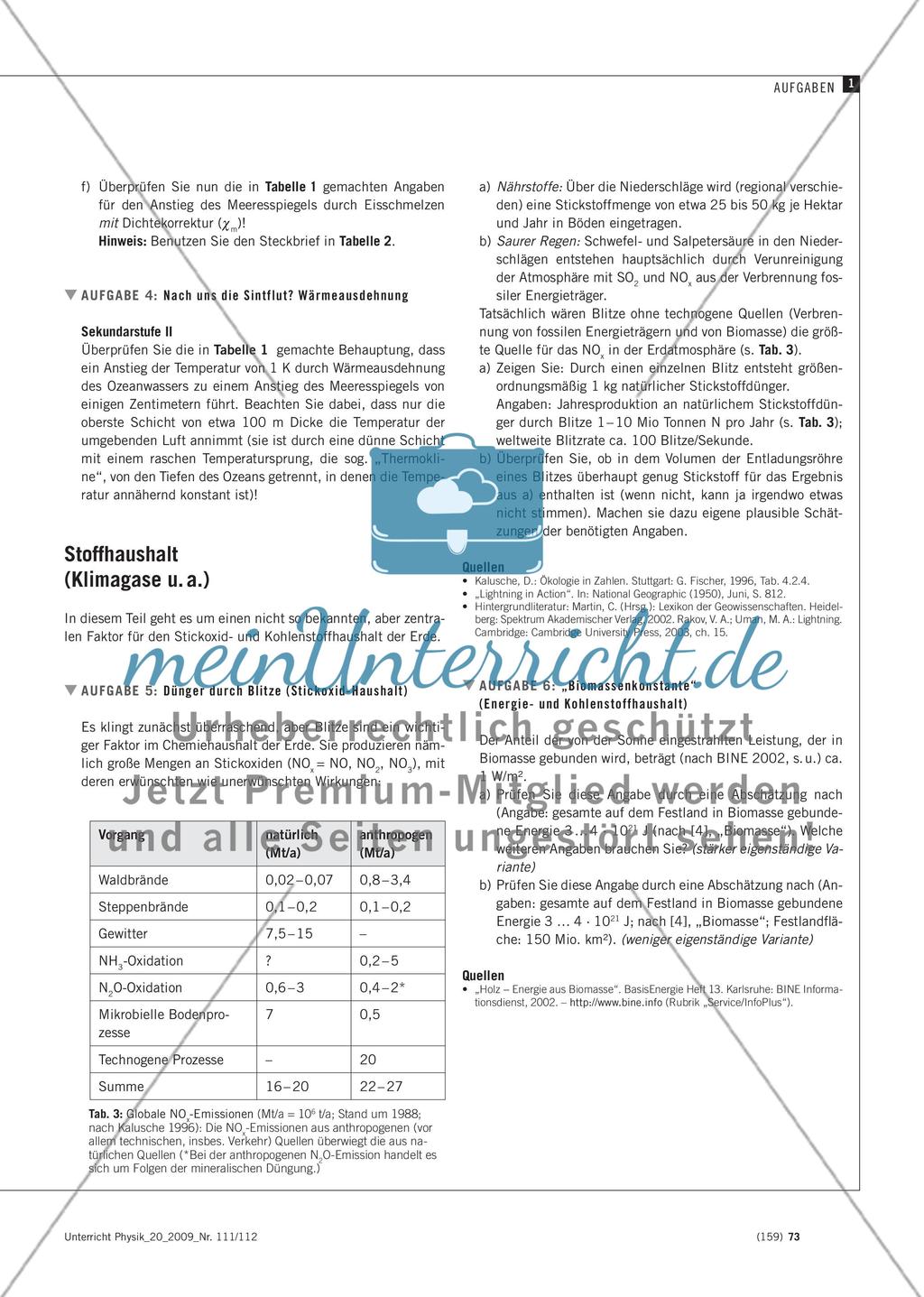 Aufgaben zu Physik und Klima Preview 3