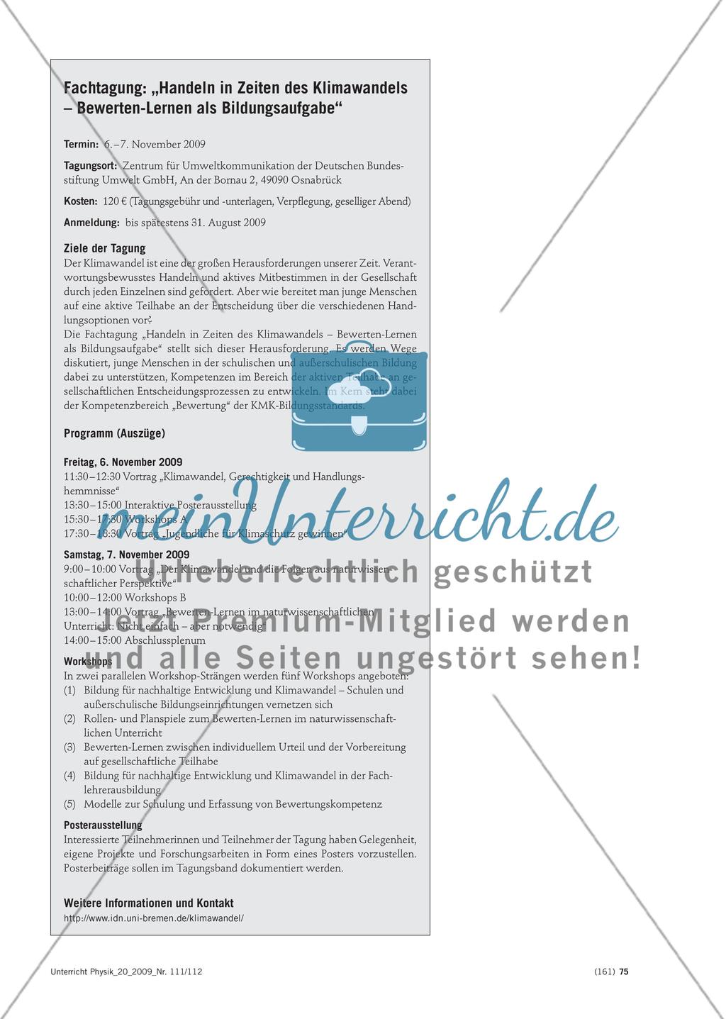 Aufgaben zu Physik und Klima Preview 5