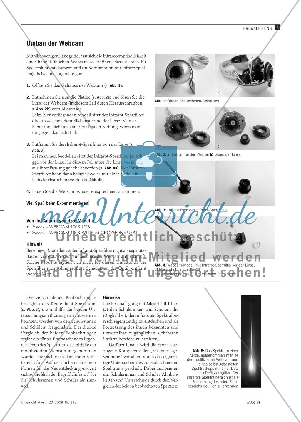Ein Nachtsichtgerät als Fahndungswerkzeug - Eigenständig die Infrarotstrahlung entdecken und mit einer Webcam sichtbar machen Preview 3