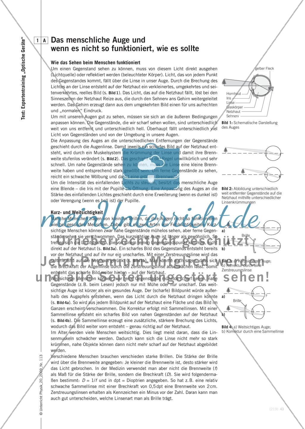 Optische Geräte im Vergleich - Expertentraining – eine Möglichkeit zur Behandlung des Themas optische Geräte Preview 6