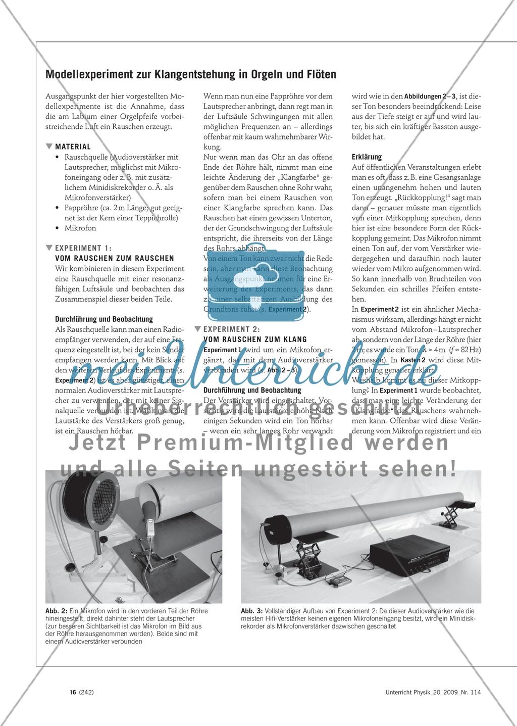 Aus dem Rauschen der volle Klang - Modellexperimente zur Klangentstehung in Orgel und Flöte Preview 3