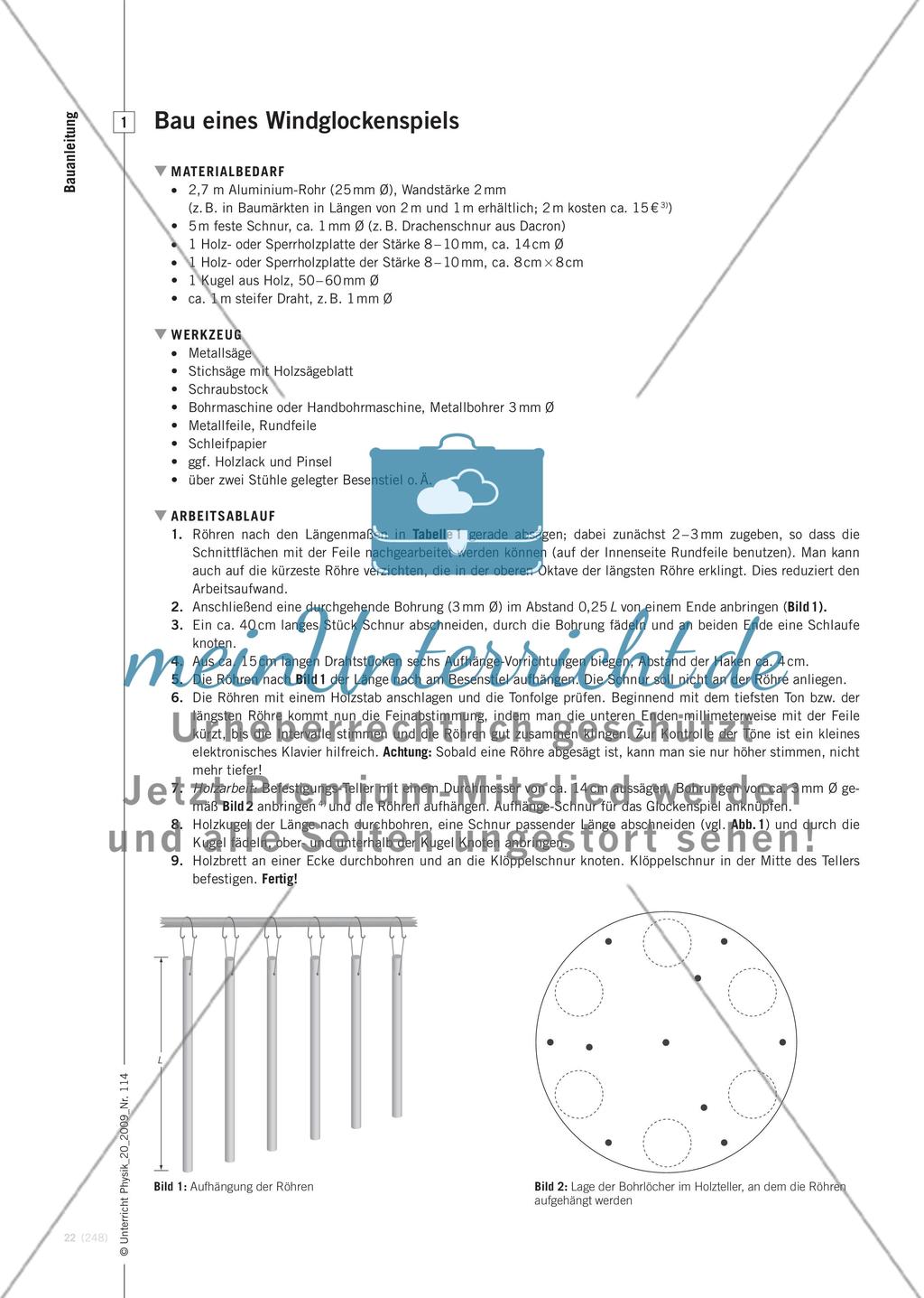Bau eines Windglockenspiels - Ein fachübergreifendes Projekt Preview 3