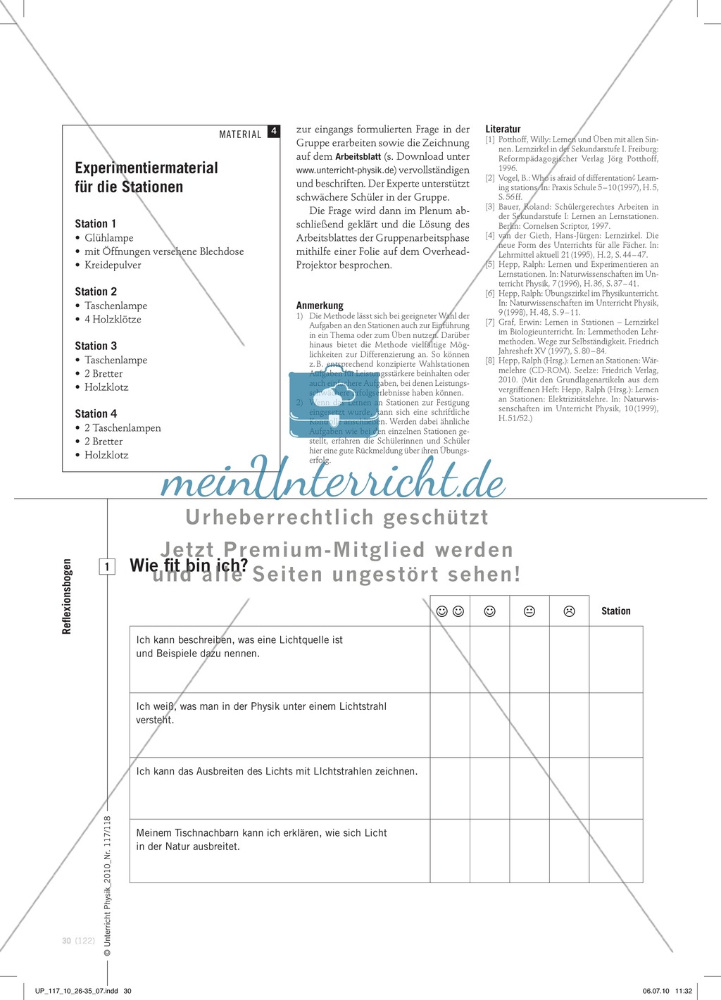 Infotext: Regeln für das Arbeiten an Stationen. Preview 5