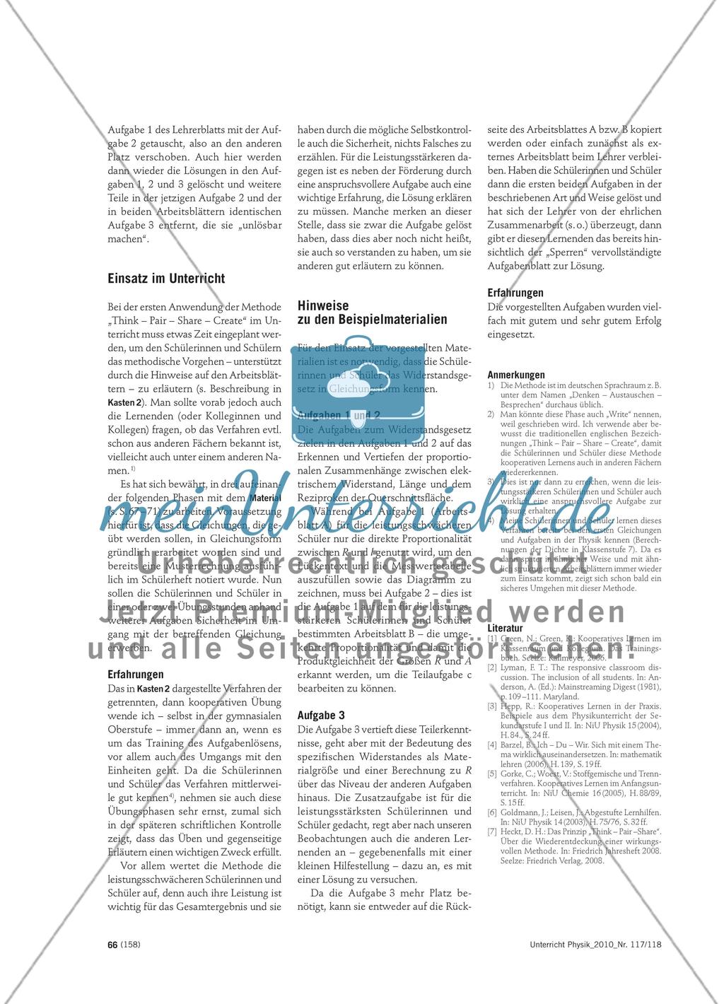 Think – Pair – Share – Create - Ein für die Differenzierung unersetzliches Methoden-Werkzeug Preview 3