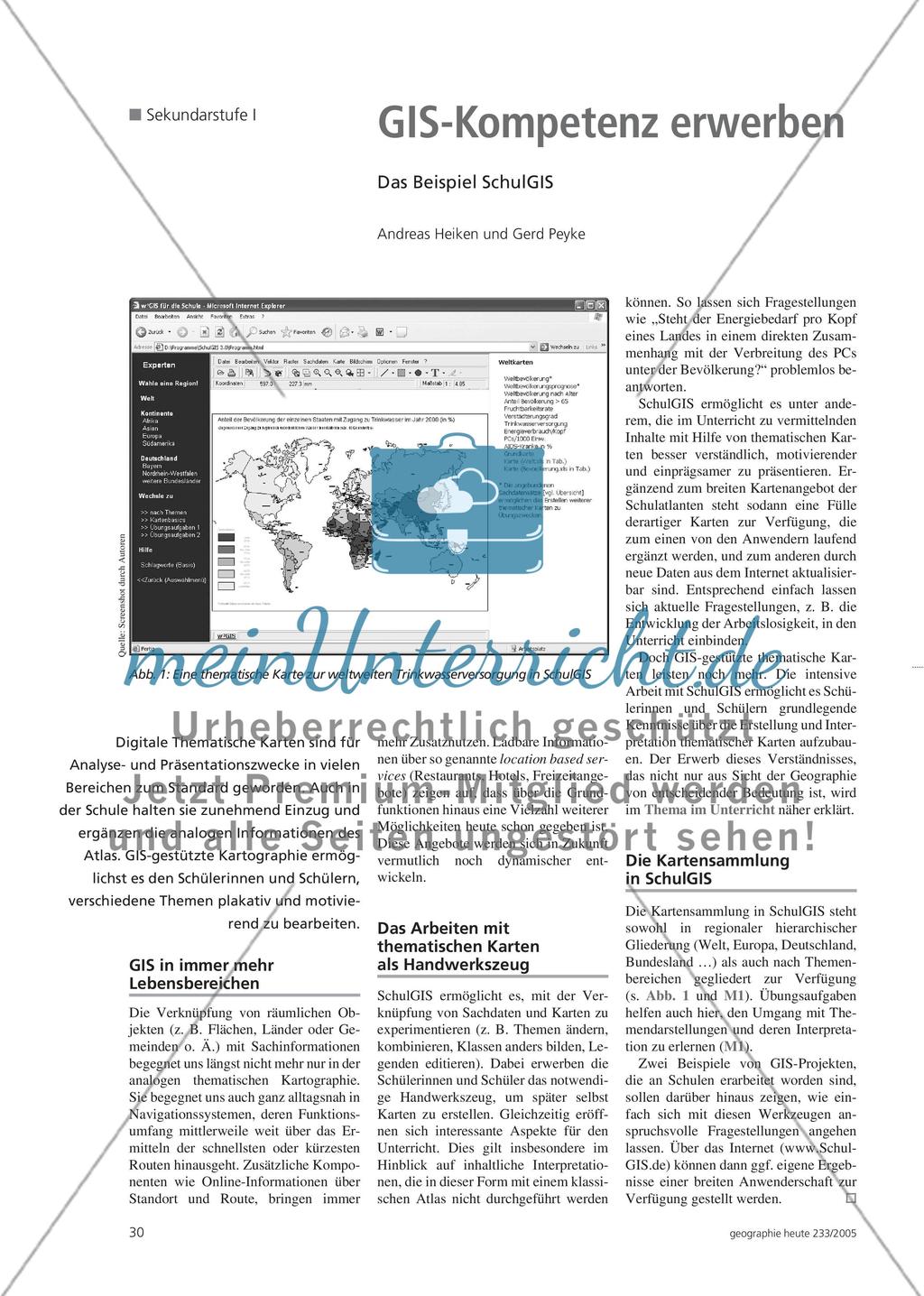 GIS-Kompetenz erwerben - Das Beispiel SchulGIS Preview 1