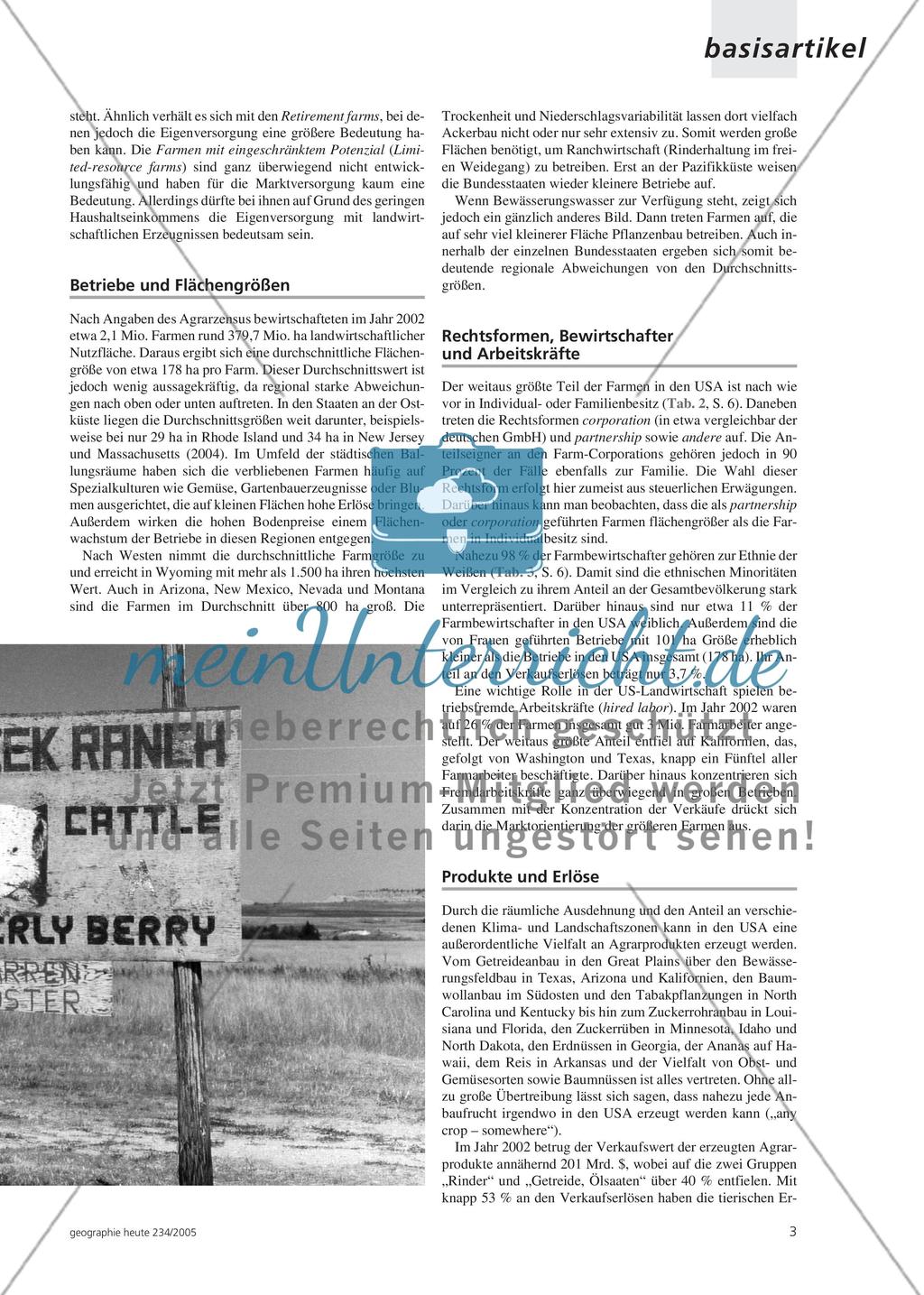 Any crop – somewhere - Strukturen und Vielfalt der Landwirtschaft USA Preview 2