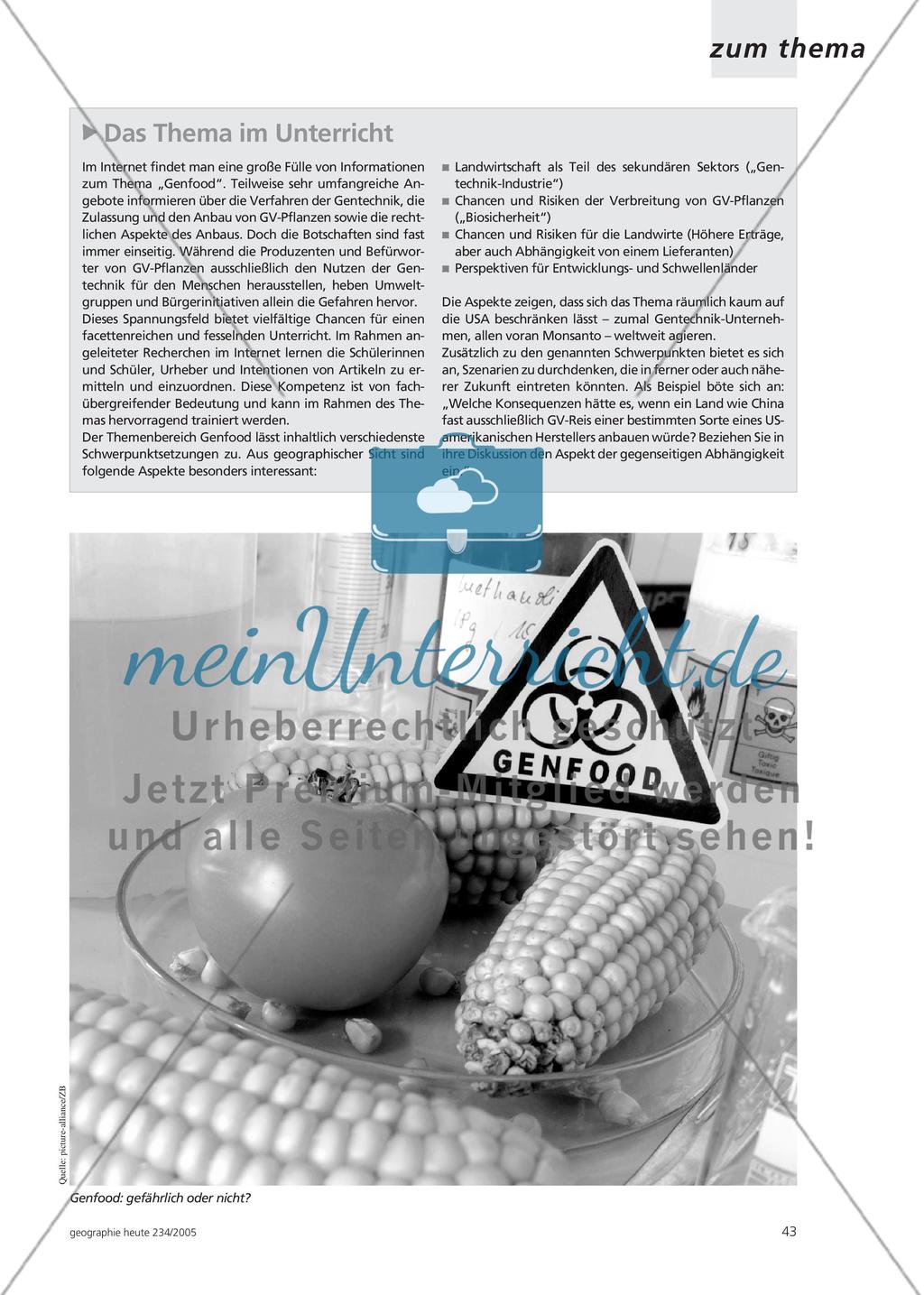 Pflanzen der unbegrenzten Möglichkeiten? - Genfood in den USA Preview 2