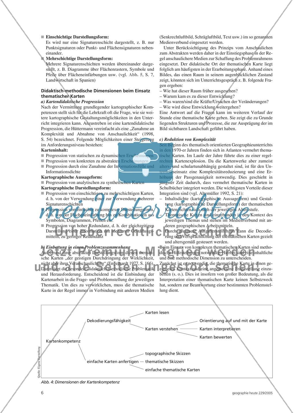 Thematische Karten im Geographieunterricht Preview 5