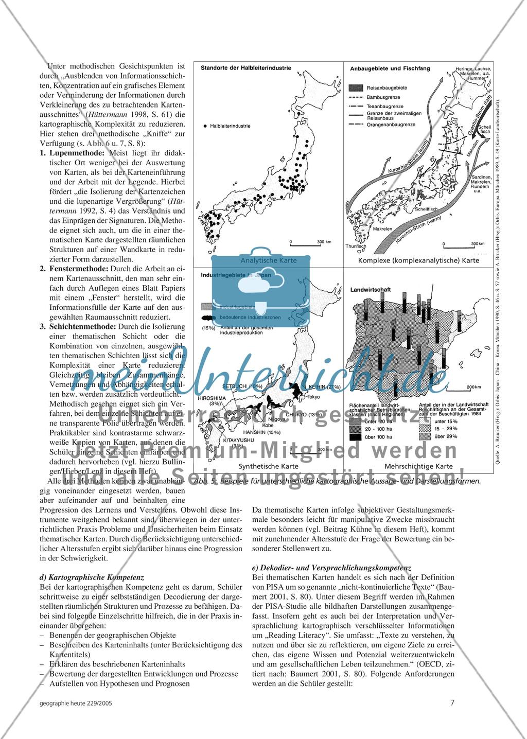 Thematische Karten im Geographieunterricht Preview 6