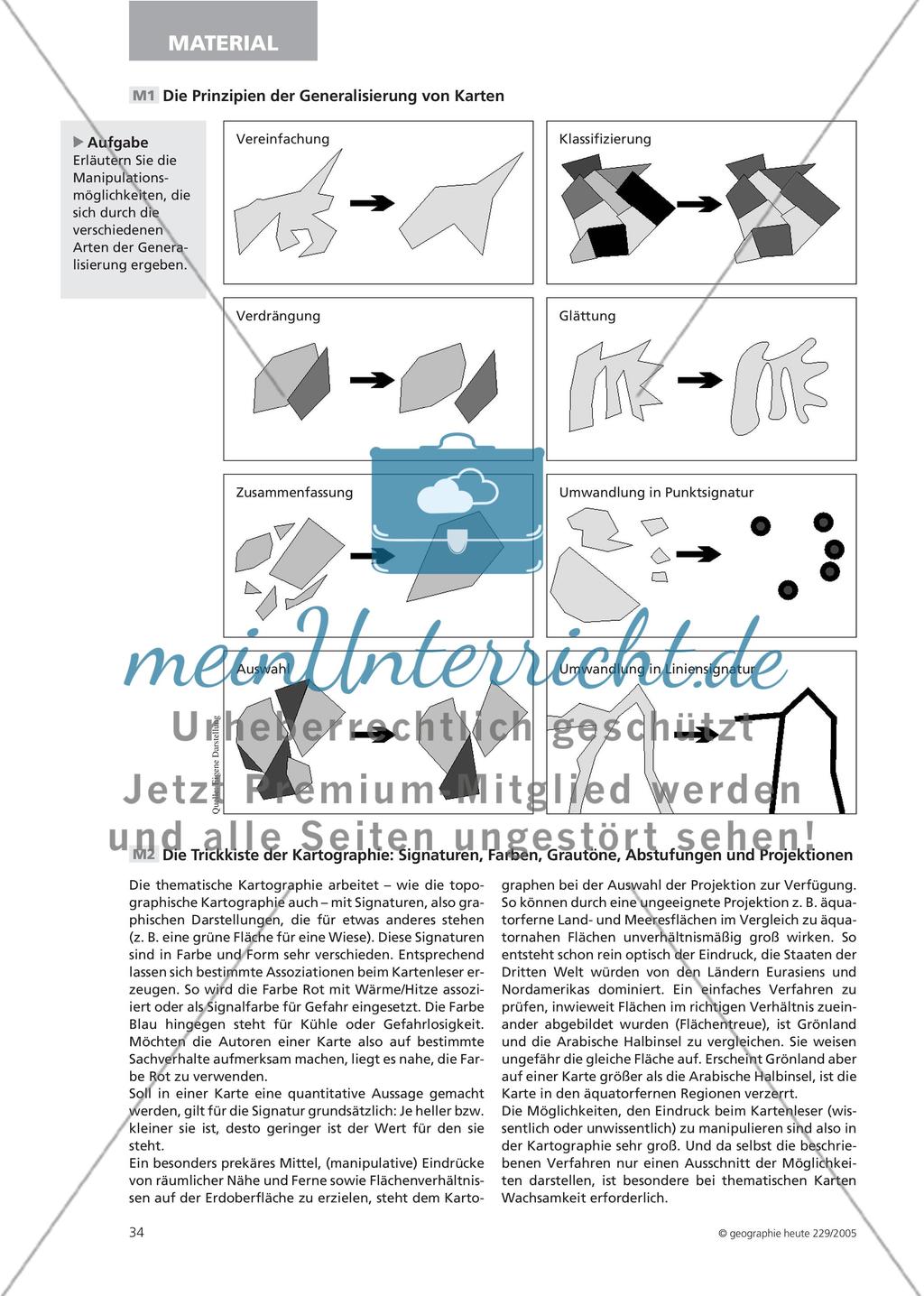 Interpretation und Manipulation in der thematischen Kartographie - Schüler überprüfen Kartenaussagen Preview 3