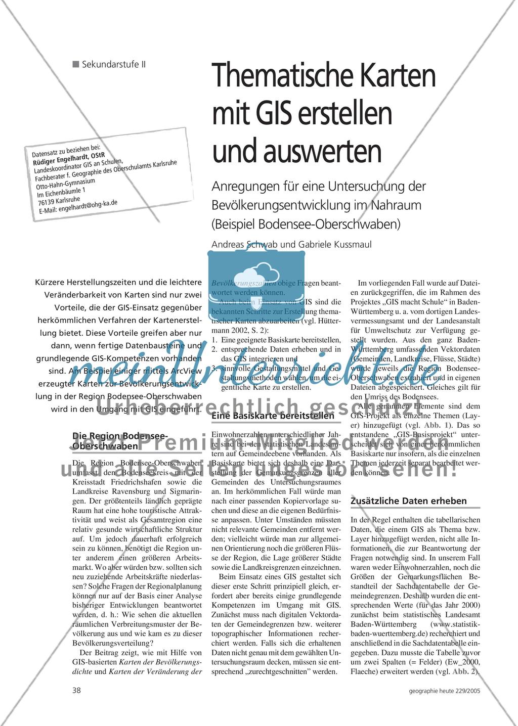 Thematische Karten mit GIS erstellen und auswerten Preview 1
