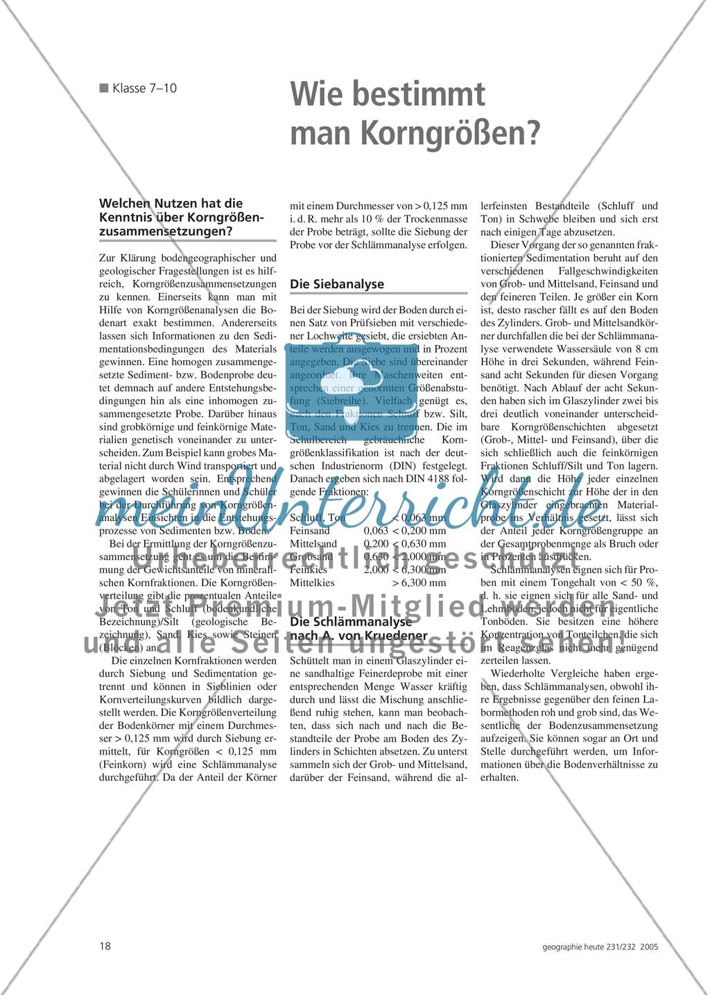 Wie bestimmt man Korngrößen? Preview 1