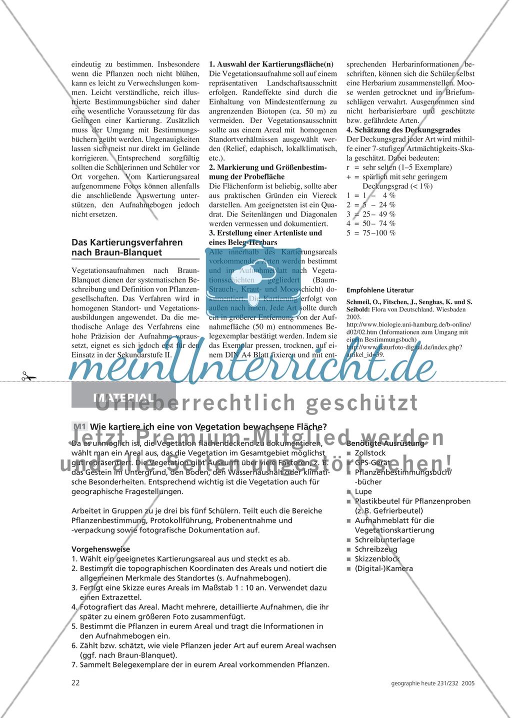 Wie kartiert man von Vegetation bewachsene Flächen? Preview 2