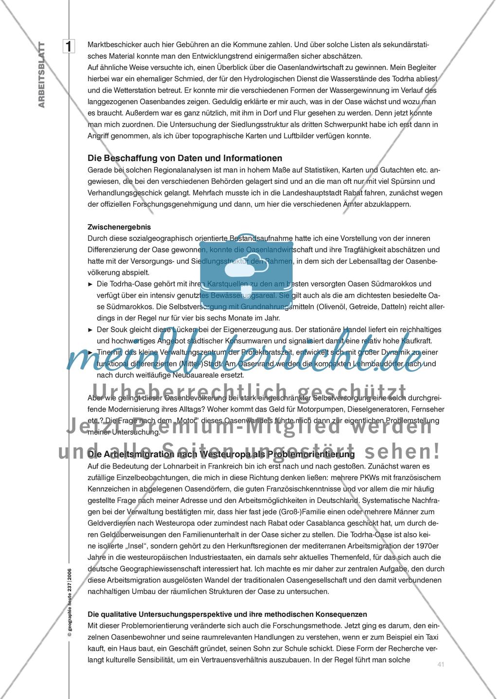 Persönliche Notizen zur Erforschung der Todrha-Oase - Ein Beitrag zur wissenschaftspropädeutischen Orientierung Preview 5
