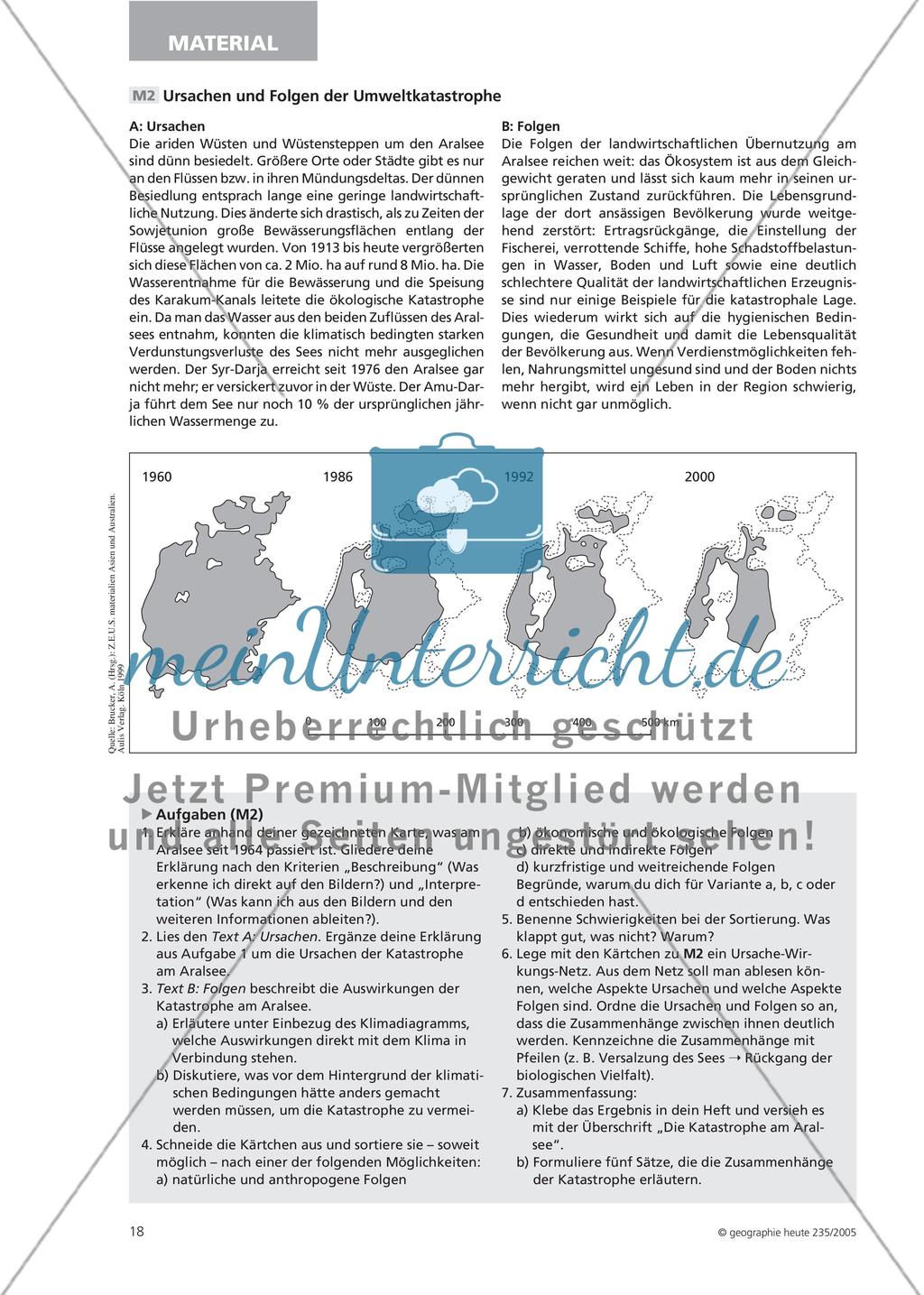 Umweltkatastrophe am Aralsee - Mit Satellitenbildern Landschaftsveränderungen erkennen Preview 5