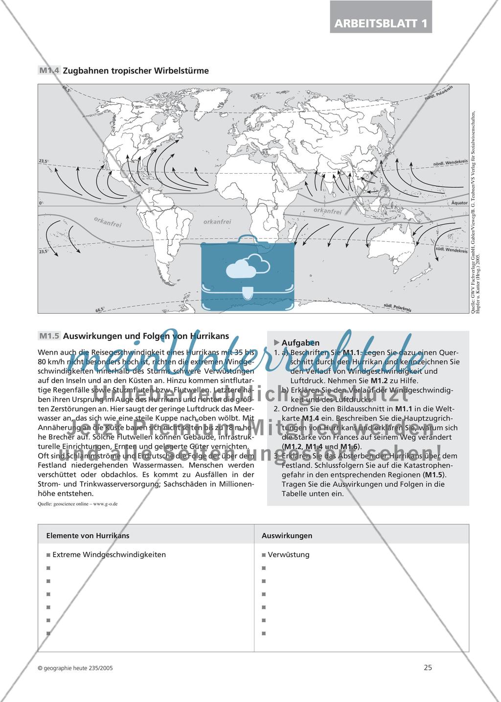 Tropisch oder außertropisch? - Mit Wettersatellitenbildern Tiefdruckgebiete vergleichen Preview 4