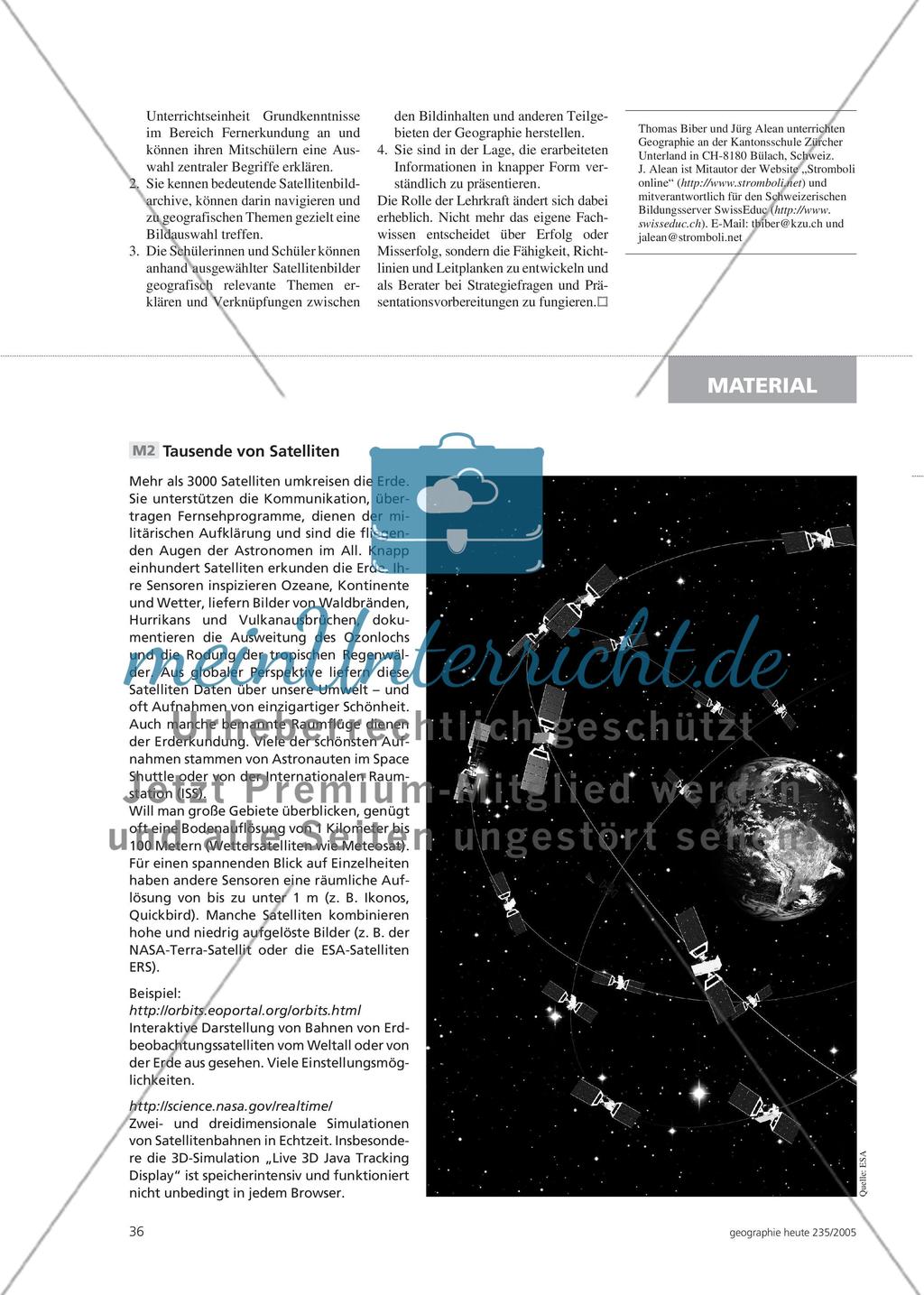 Entdeckendes Lernen mit Satellitenbildern - Eine
