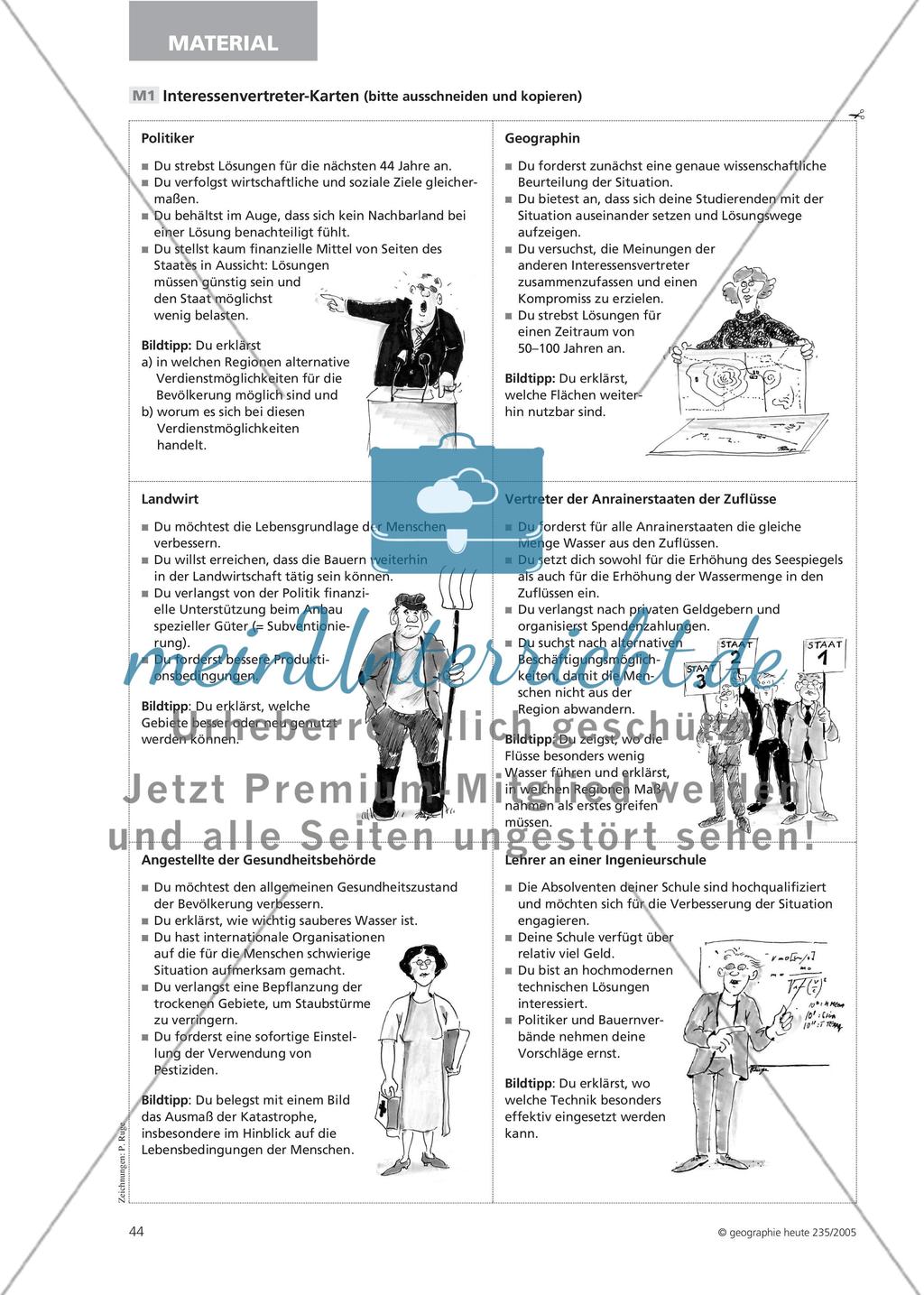 Das Gruppenpuzzle als Rollenspiel - Eine Unterrichtsform für die Bewertung der Umweltkatastrophe am Aralsee. Preview 3