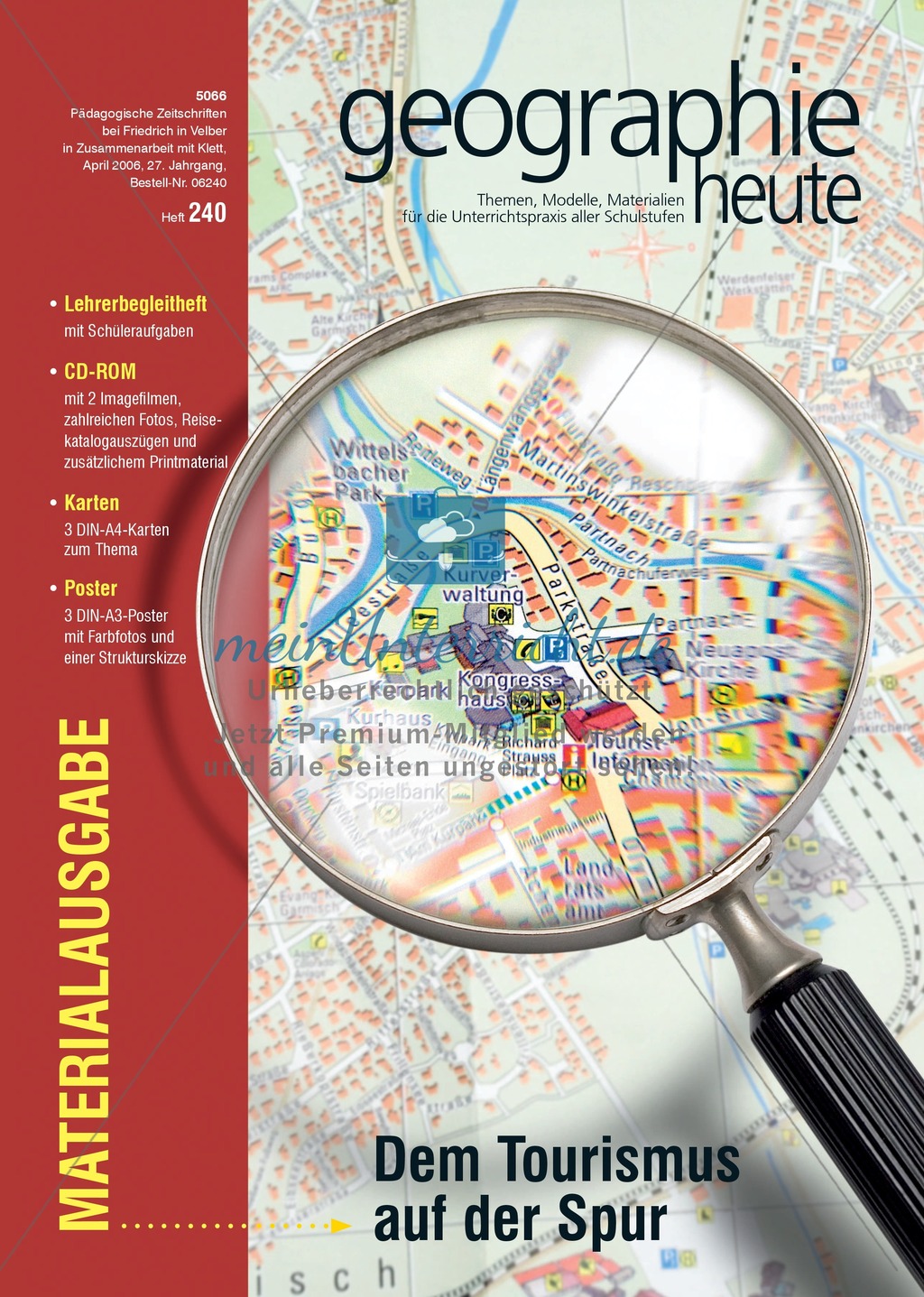 Materialien zum Thema "Tourismus": Arbeitsblätter, Kreuzworträtsel