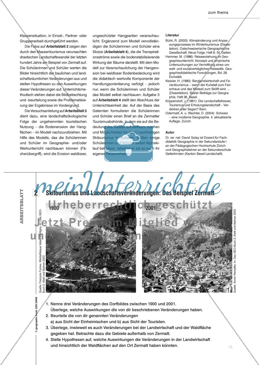 Schnee von gestern? – Skitourismus in der Kritik - Eine Unterrichtseinheit zur Reiseerziehung für einen nachhaltigen Skitourismus Preview 3