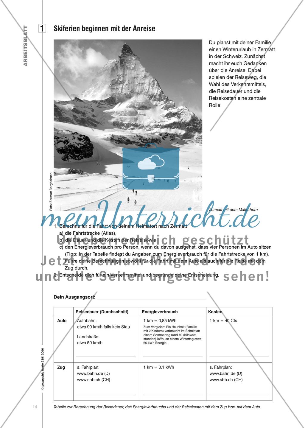 Schnee von gestern? – Skitourismus in der Kritik - Eine Unterrichtseinheit zur Reiseerziehung für einen nachhaltigen Skitourismus Preview 4