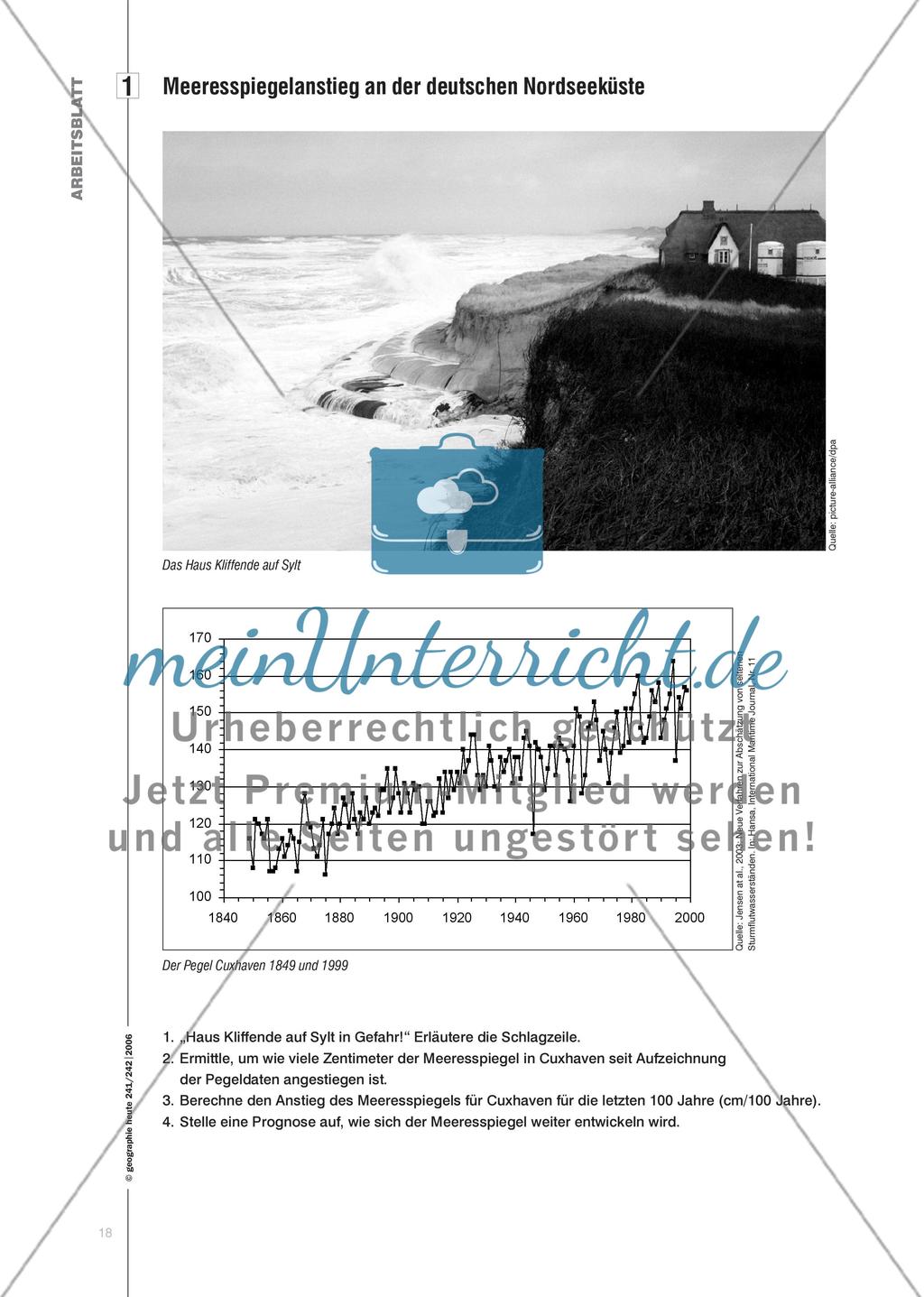 Land unter in Schleswig-Holstein? - Eine Unterrichtsanregung zu Klimawandel und Meeresspiegelanstieg Preview 3