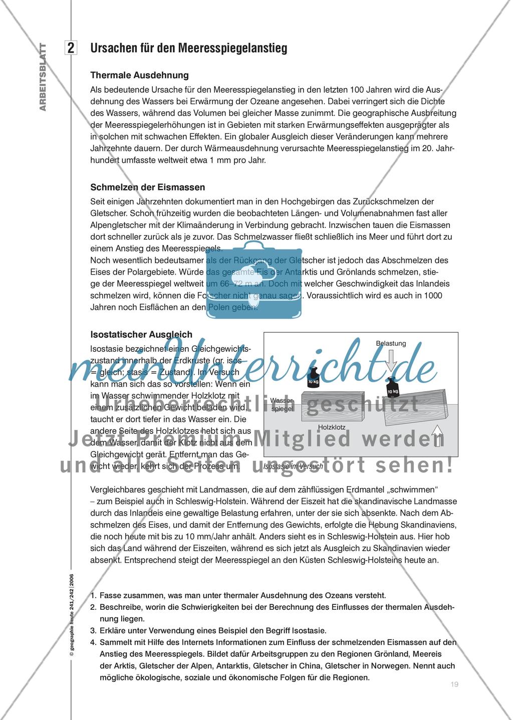 Land unter in Schleswig-Holstein? - Eine Unterrichtsanregung zu Klimawandel und Meeresspiegelanstieg Preview 4