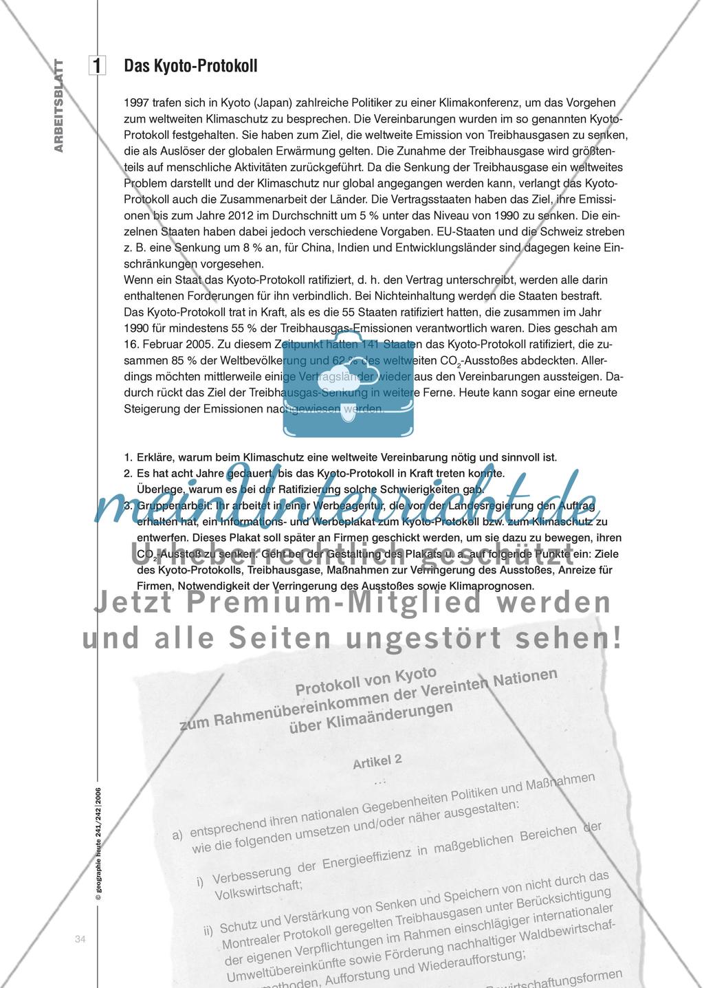 Das Klima geht uns alle an! - Handlungskompetenzen durch Sachkenntnisse erlangen Preview 3